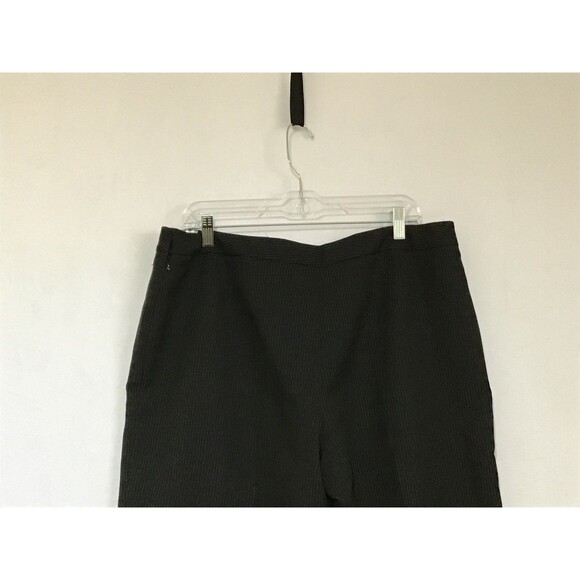 Jones Wear Suit Trouser Pants Womens 14 Black Pinstripe Wide Leg Professional - Picture 5 of 12